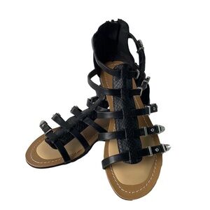 Call It Spring Black Strappy Sandals Size 6.5 NWOT